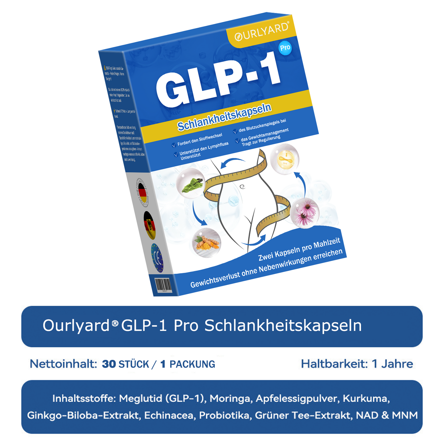 🔥🔥Ourlyard® GLP-1 Pro Schlankheitskapseln - 7 Tage sichtbare Wirkung, keine Nebenwirkungen, geeignet für alle Altersgruppen 🌹