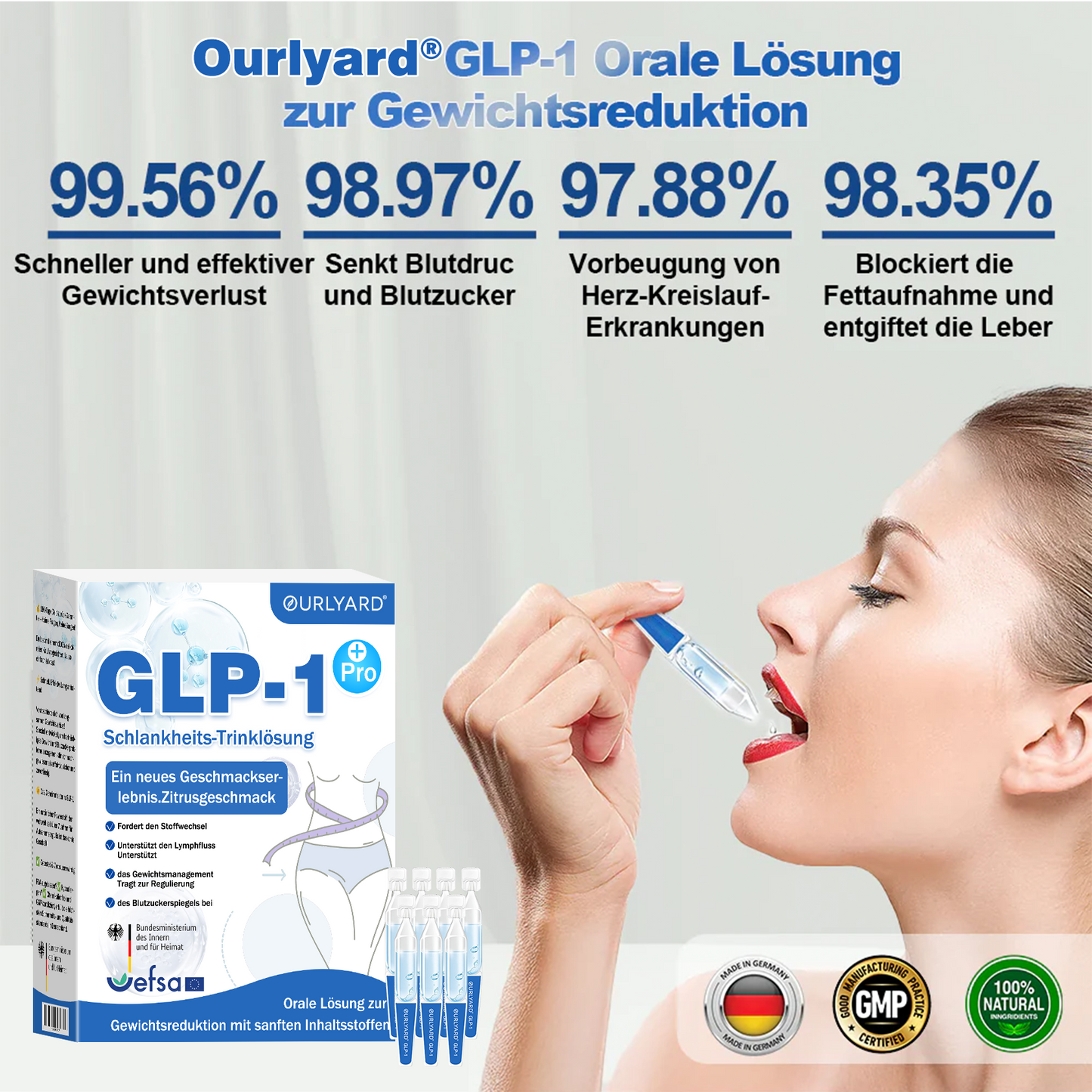 🎁🎁Ourlyard® GLP-1 Pro Schlankheits-Trinklösung 7 Tage sichtbare Wirkung, keine Nebenwirkungen, geeignet für alle Altersgruppen 🌹🌹