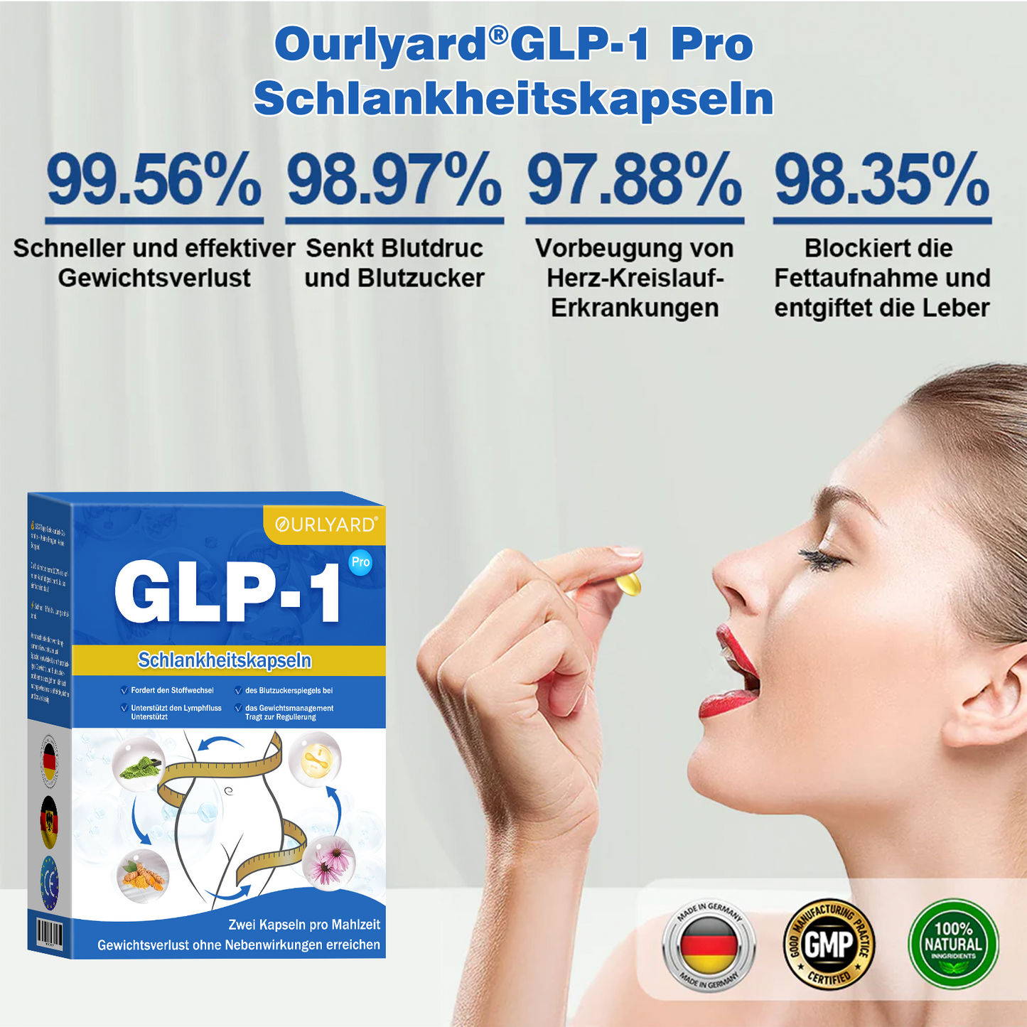🔥🔥Ourlyard® GLP-1 Pro Schlankheitskapseln - 7 Tage sichtbare Wirkung, keine Nebenwirkungen, geeignet für alle Altersgruppen 🌹