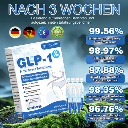 🎁Ourlyard® GLP-1 Pro Schlankheits-Trinklösung 7 Tage sichtbare Wirkung, keine Nebenwirkungen, geeignet für alle Altersgruppen 🌹🌹